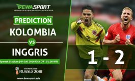 Prediksi Kolombia 1 - 2 Inggris 4 Juli 2018